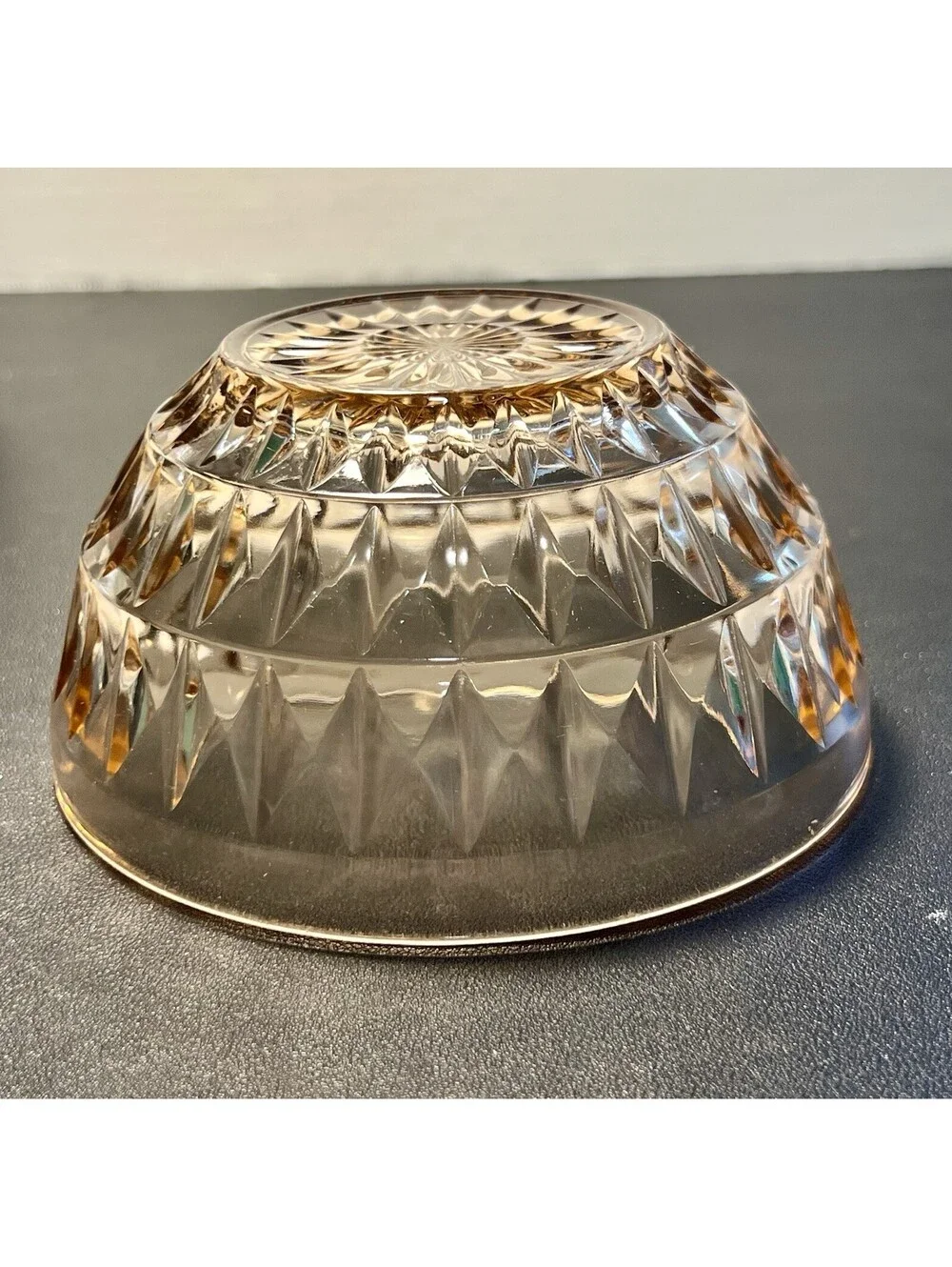 Jeannette 1940s Small Bowl Windsor Diamond Pink Depression Glass, 5.5x2.75”